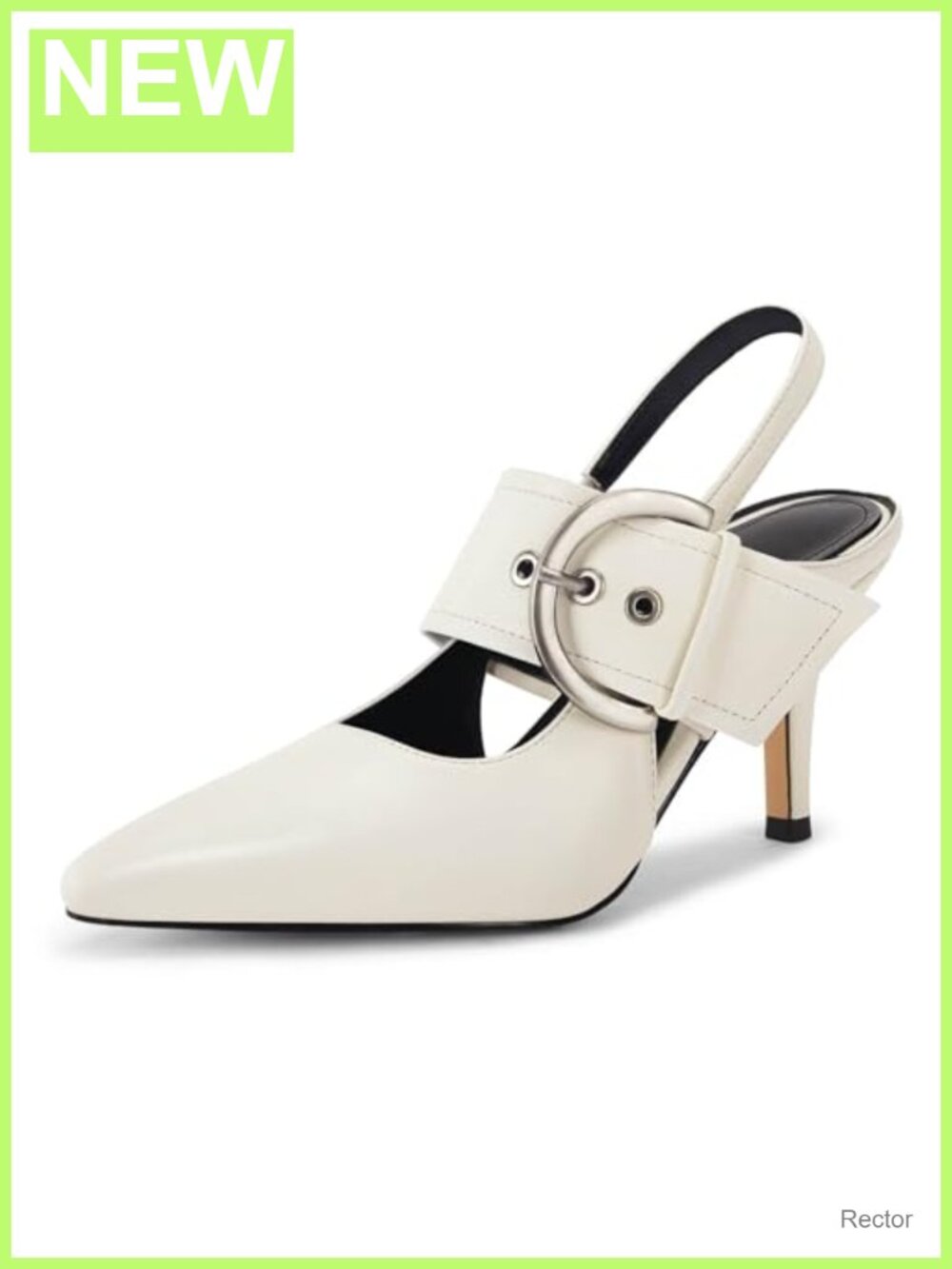 Slingback Pumps Pointed Toe High Heels Buckle Strap Dressy Work Shoes